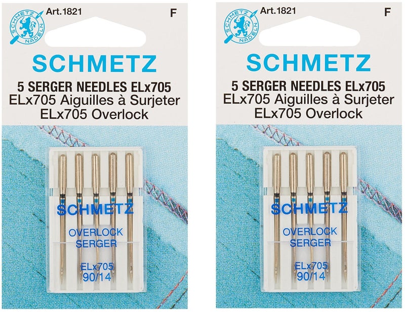Schmetz ELX705 Serger Needles -Size 14/90 5/Pkg (2 Pack) - Image 1